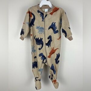 NWOT Pekkle Baby Dinosaur Fleece Footie Sleeper - 6M